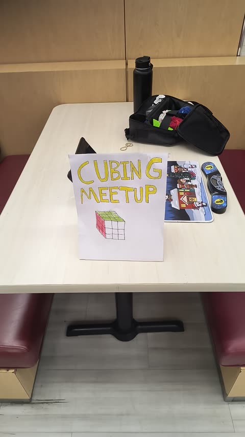Cubing meetup table