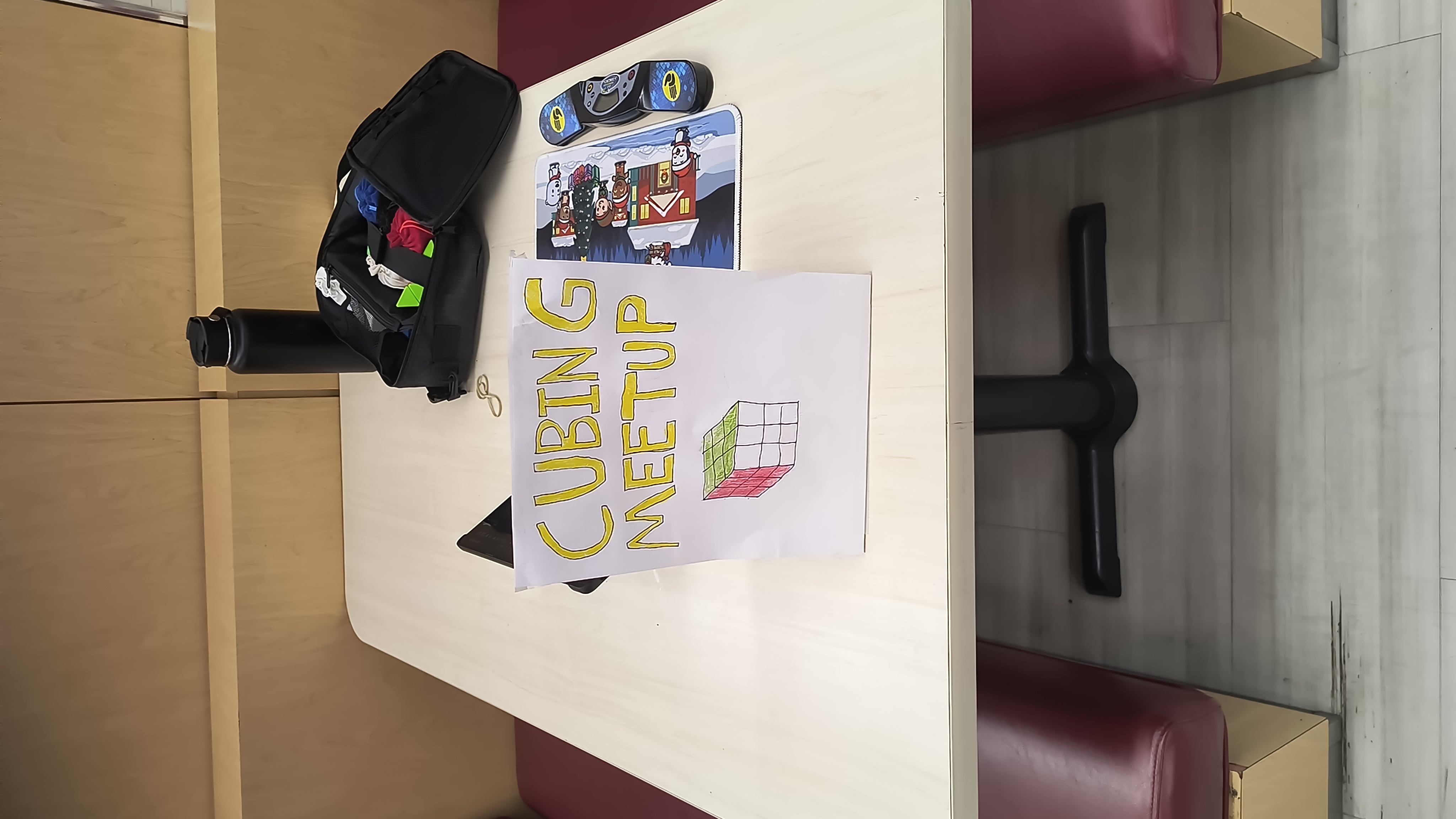 Cubing meetup table